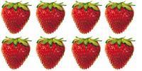 Eight strawberries.