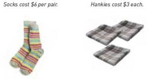 Socks and hankies.