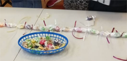 Students made a ula lole (lolly necklace).
