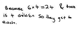 Written equation.