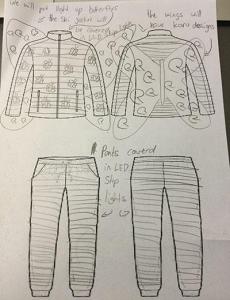 Student design for light suit.