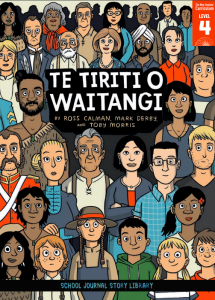 Cover of Te Tiriti o Waitangi, School Journal Story Library.