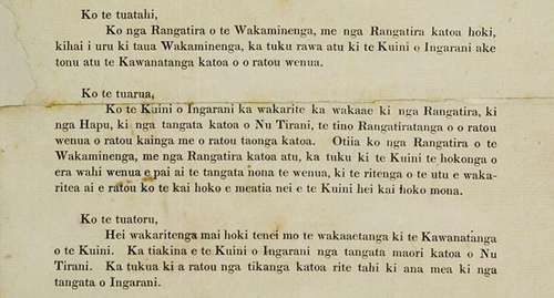 The three articles of the Treaty of Waitangi - Te Ara: The Encyclopedia of New Zealand.